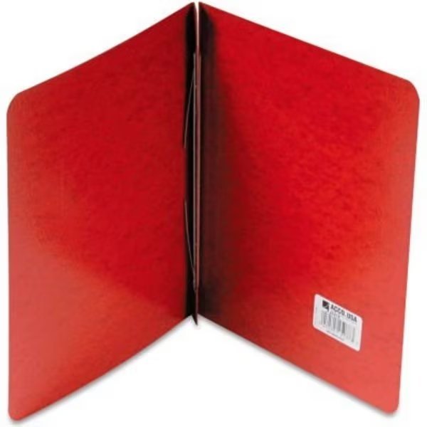 ACCO Presstex Report Cover, Side Open, Prong Clip, Letter, 3" Capacity, Red, Acco, Mfr#: 25078