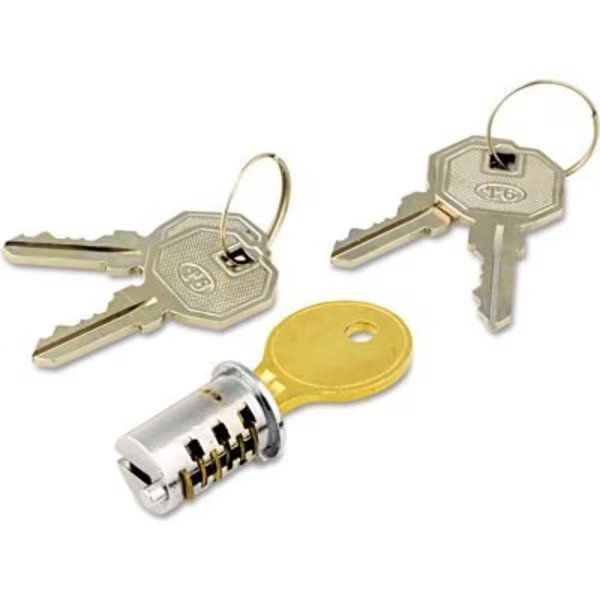 Alera ALEKC501111 Lock Core For Metal Mobile Pedestals, Chrome, Set, Alera, Mfr#: ALEKC501111
