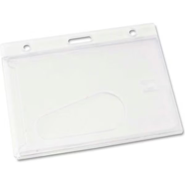 Advantus® Frosted Rigid Badge Holder, 2-1/8" x 3-3/8", Clear, Horizontal, 25/BX, Advantus, Mfr#: 76075