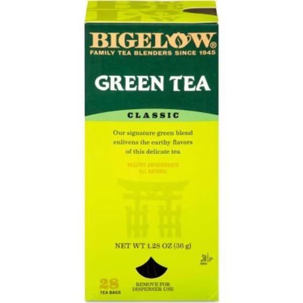 Bigelow®® Single Flavor Tea, Green, 8 Oz Single Cup Bags, 28/Box, Bigelow Tea Co, Mfr#: BTC00388