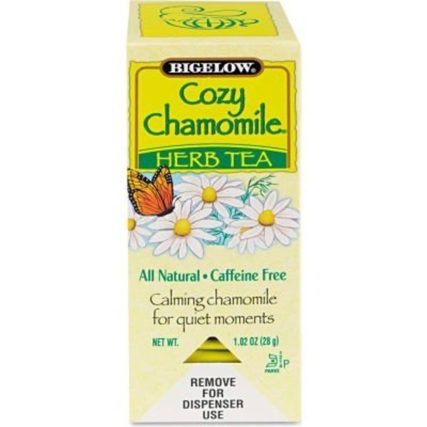 Bigelow® Caffeine-Free Herbal Tea, Cozy Chamomile, 8 Oz Single Cup Bags, 28/Box, Bigelow Tea Co, Mfr#: BTC00401