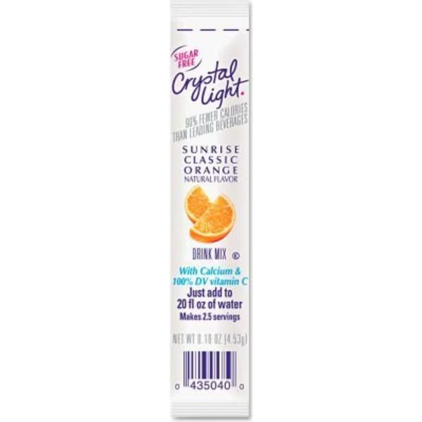 Crystal Light® On-The-Go Drink Mix Sticks, Sugar Free, Sunrise Orange, 0.16 oz., 30/Box, Kraft Foods, Mfr#: CRY00504