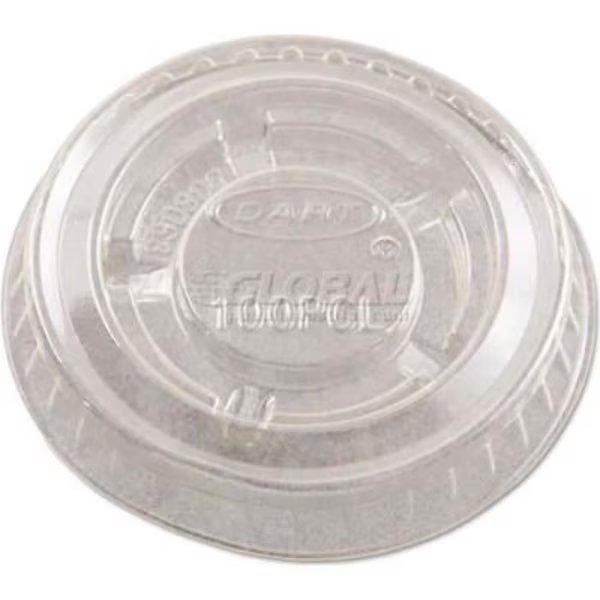Dart® DCCPL100N, Portion Cup Lids, Fits 1/2-1 oz. cups, Plastic, Clear, 2500/Carton, Dart, Mfr#: DCC 100PCL25