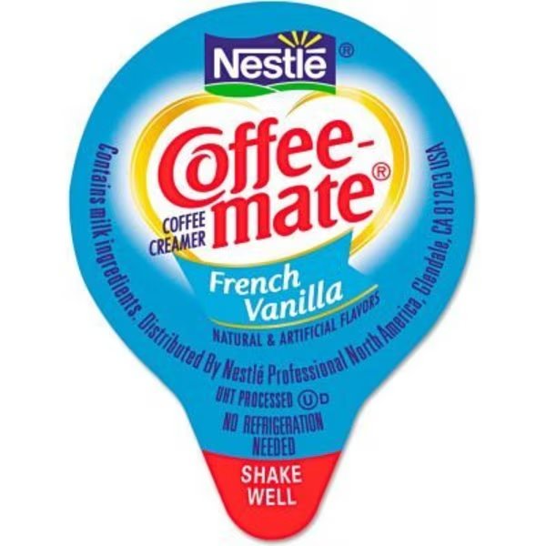 Coffee mate® Non-Dairy Liquid Creamer Mini Cups, French Vanilla, 0.375 oz., 180/Box, Nestle, Mfr#: NES35070