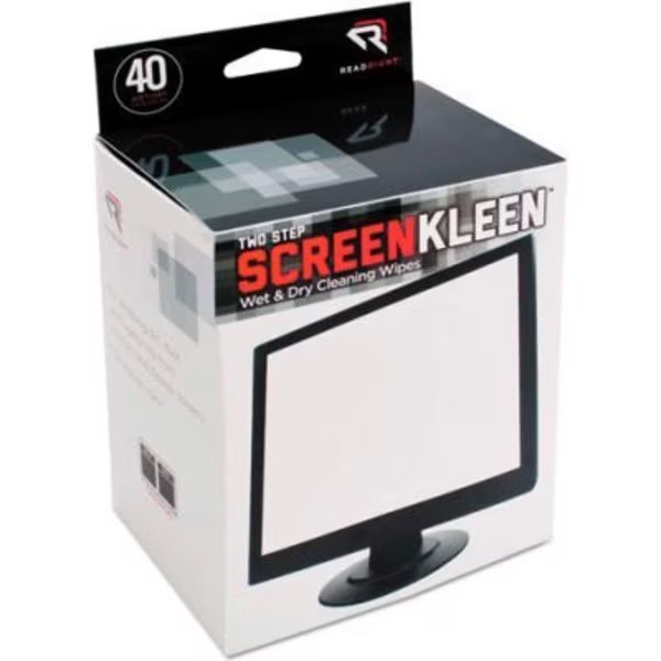 Read Right® Kleen & Dry Screen Cleaning Pads, 40/Box - REARR1305, Advantus, Mfr#: RR1305