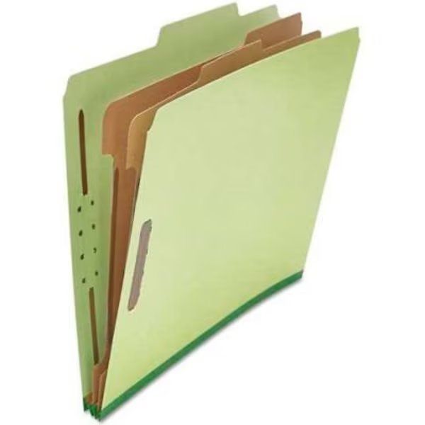 Universal® Pressboard Classification Folder, Letter, Six-Section, Green, 10/Box, Universal, Mfr#: UNV10271***