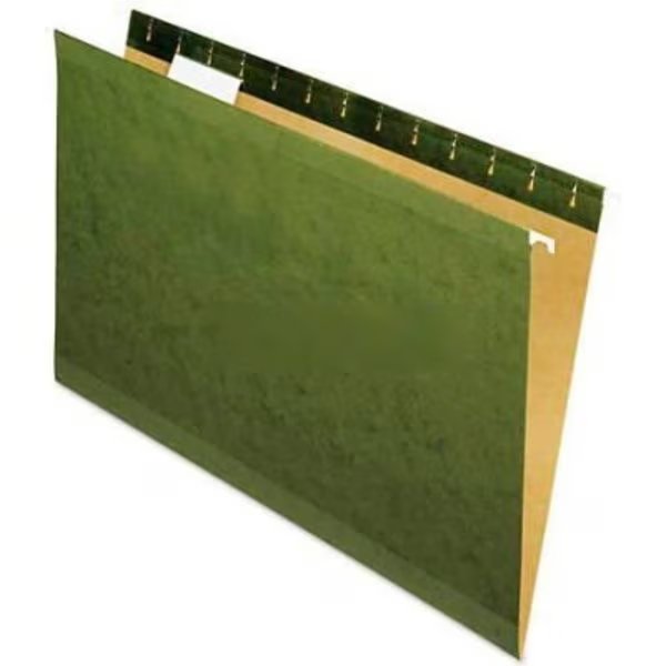 ¬Æ Reinforced Recycled Hanging Folder, 1/5 Cut, Legal, Standard Green, 25/Box, Universal, Mfr#: UNV24215***
