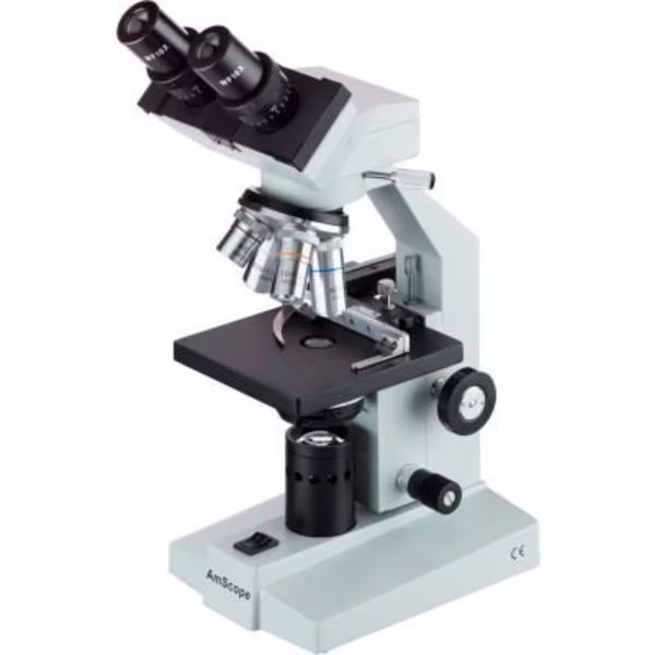 AmScope B100B-MS 40X-2000X Binocular Biological Microscope with Mechanical Stage, United Scope Llc., Mfr#: B100B-MS