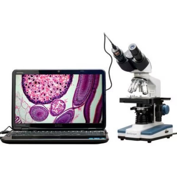 AmScope B120C-E 40X-2500X LED Digital Binocular Compound Microscope with 3D Stage + USB Camera, United Scope Llc., Mfr#: B120C-E