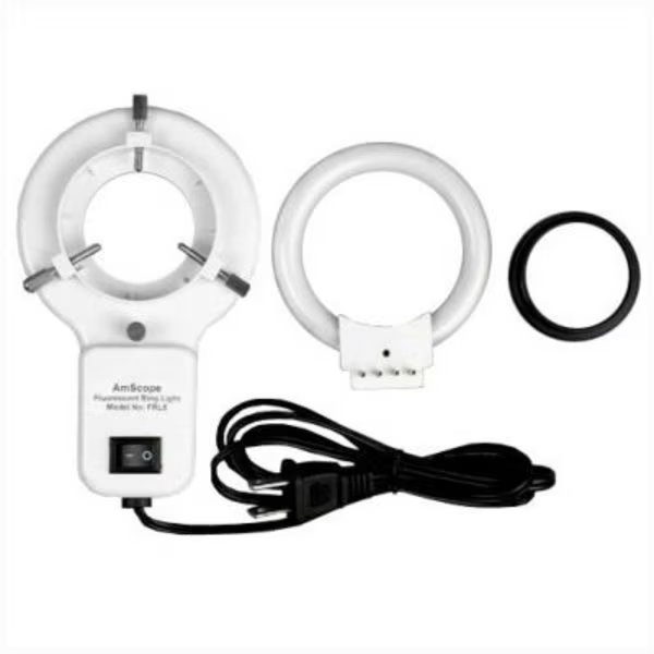 AmScope FRL8-A 8W Stereo Microscope Fluorescent Ring Light and Adapter, United Scope Llc., Mfr#: FRL8-A