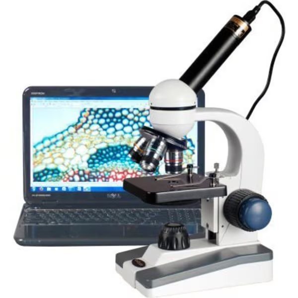 AmScope M150C-E5 40X-1000X LED Coarse & Fine Focus Science Student Microscope with 5MP USB Camera, United Scope Llc., Mfr#: M150C-E5