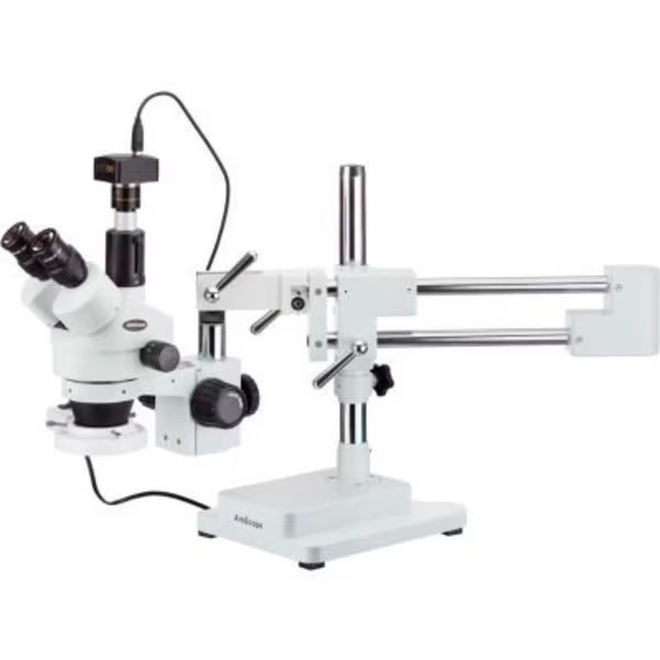 AmScope SM-4TZ-FRL-10M 3.5X-90X Inspection Zoom Stereo Microscope with 10MP USB Camera, United Scope Llc., Mfr#: SM-4TZ-FRL-10M