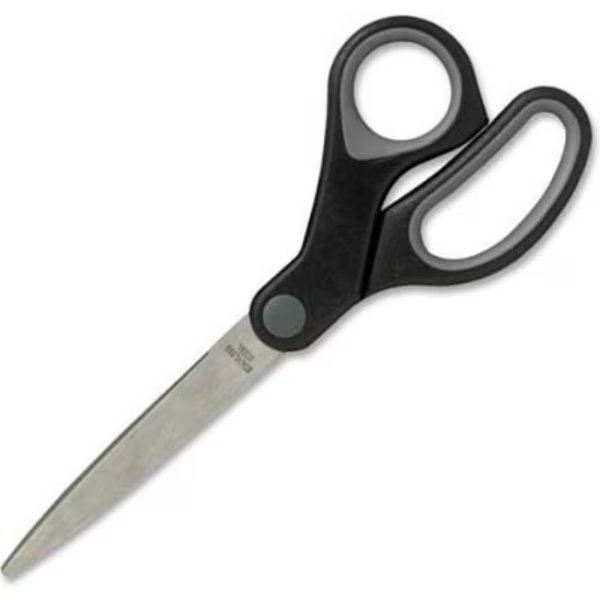 Sparco„¢ Stainless Steel Trimmers, 8"L Straight, Rubber Handles, Black, Sparco Products, Mfr#: 25226