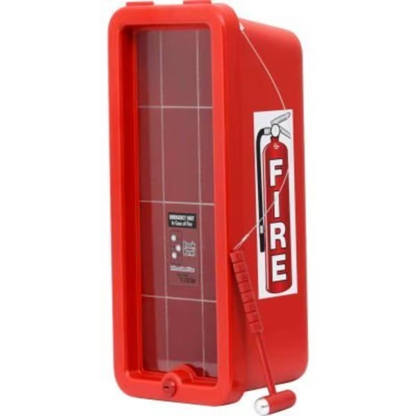 Cato Chief Plastic Fire Extinguisher Cabinet, Fits 5 Lbs. Extinguisher, Red, Cato, Mfr#: 10551-H