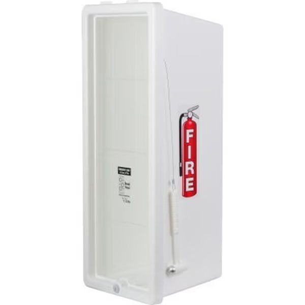 Cato Chief Plastic Fire Extinguisher Cabinet, Fits 5 Lbs. Extinguisher, White, Cato, Mfr#: 10501-H