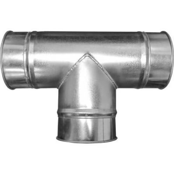US Duct Clamp Together T Branch 10-10-10, 10" Diameter, Galvanized, 18 Gauge, Us Duct, Mfr#: RBT1090.G18
