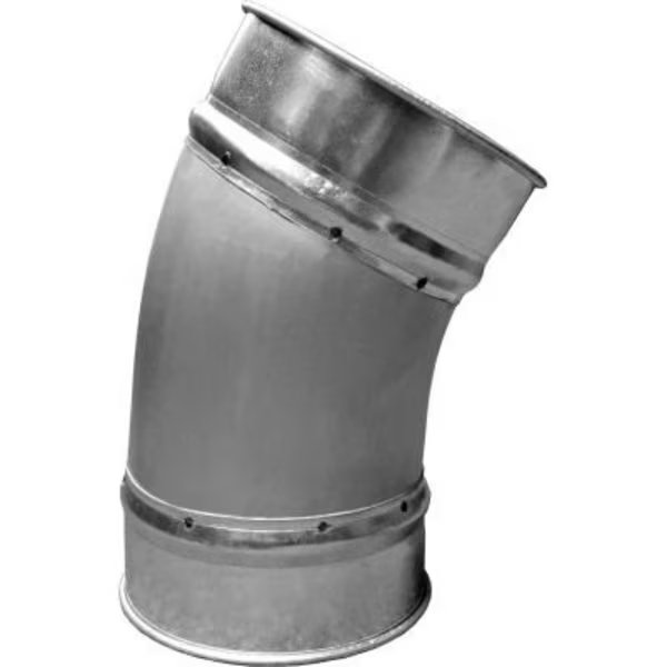 US Duct Clamp Together 30 ° Elbow 1.0 CLR, 6" Diameter, Galvanized, 22 Gauge, Us Duct, Mfr#: RESD0630.G22