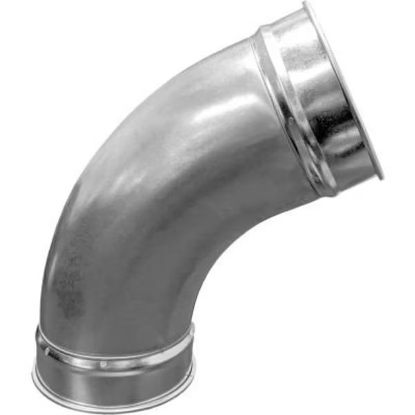US Duct Clamp Together 60 ° Elbow 1.0 CLR, 6" Diameter, Galvanized, 22 Gauge, Us Duct, Mfr#: RESD0660.G22