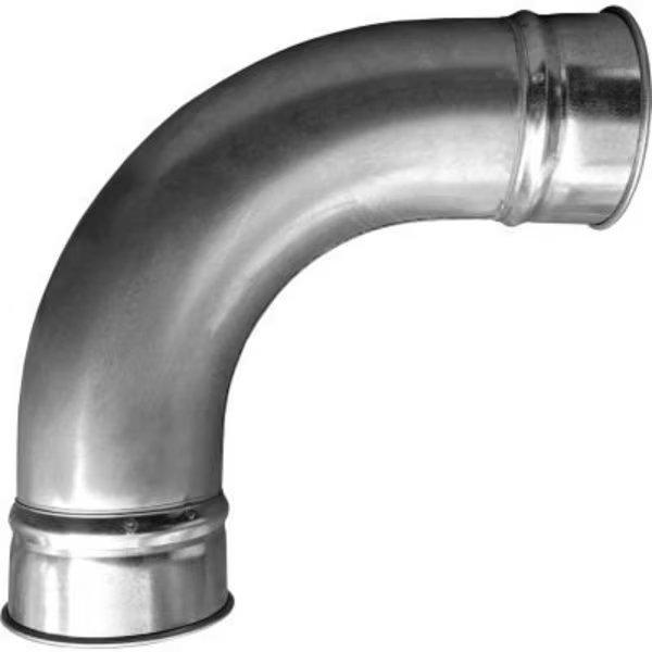 US Duct Clamp Together 90 ° Elbow 1.5 CLR, 6" Diameter, Galvanized, 22 Gauge, Us Duct, Mfr#: RESS0690.G22