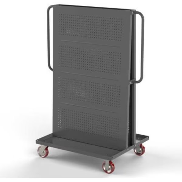 Valley Craft Modular A-Frame Bin Cart w/2 Round-Peg Pegboard Panels 36"W x 30"D x 62"H, Gray, Valley Craft, Mfr#: F89550