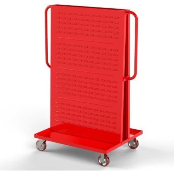 Valley Craft, Modular A-Frame Bin Cart F89552, 2 Louvered Panels, 36"W x 30"D x 62"H, Red, Valley Craft, Mfr#: F89552R
