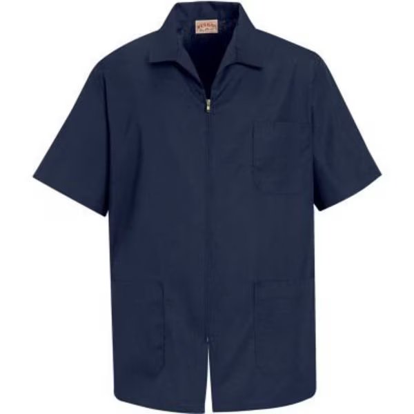 Red Kap® Men's Zip-front Smock Navy 2XL - KP44, Vf Imagewear, Mfr#: KP44NVSSXXL