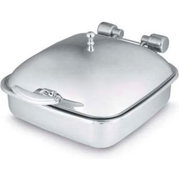 Vollrath® Intrigue Square 6 Quart Induction Chafer 46132 W/ Stainless Steel Food Pan Solid Top, Vollrath Co, Mfr#: 46132