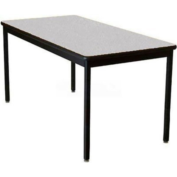 WB Mfg 30" x 72" Lobo Heavy Duty Table w/ Fixed Legs - Gray Nebula, Wisconsin Bench, Mfr#: QSLOB7083-FX-25