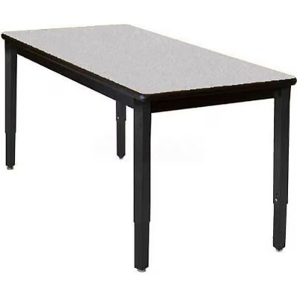 WB Mfg 42" x 60" Lobo Heavy Duty Table w/ Adjustable Legs - Gray Nebula, Wisconsin Bench, Mfr#: QSLOB7099-ABP-25