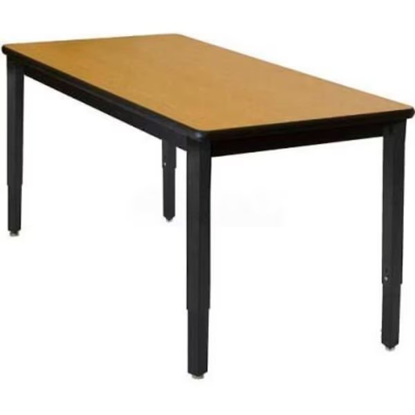 WB Mfg 42" x 60" Lobo Heavy Duty Table w/ Adjustable Legs - Fusion Maple, Wisconsin Bench, Mfr#: QSLOB7099-ABP-94