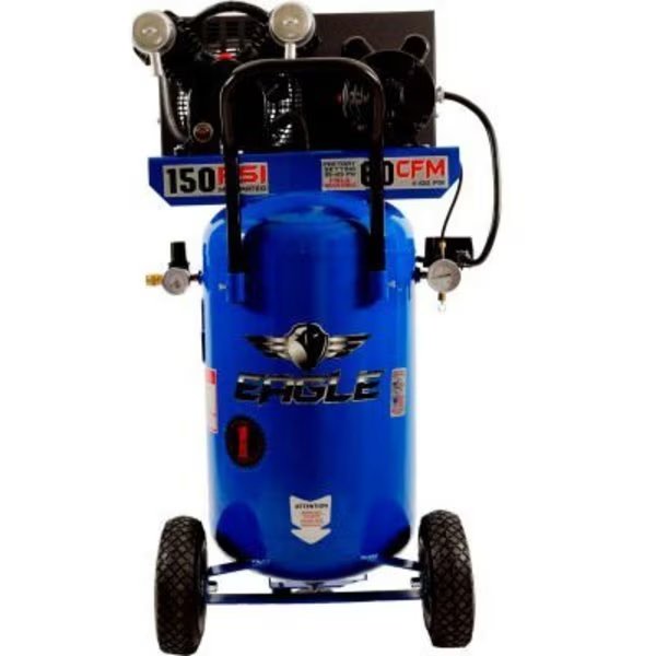 Eagle, Portable Electric Air Compressor, 3 HP, 24 Gallon, Vertical, 6 CFM, Wood Industries, Mfr#: P3124V1