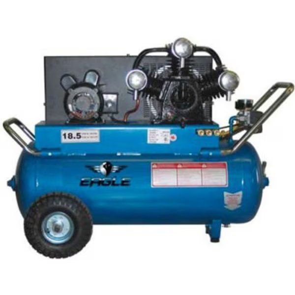 Eagle P5125H1, Portable Electric Air Compressor, 5 HP, 25 Gallon, Horizontal, 18.5 CFM, Wood Industries, Mfr#: P5125H1