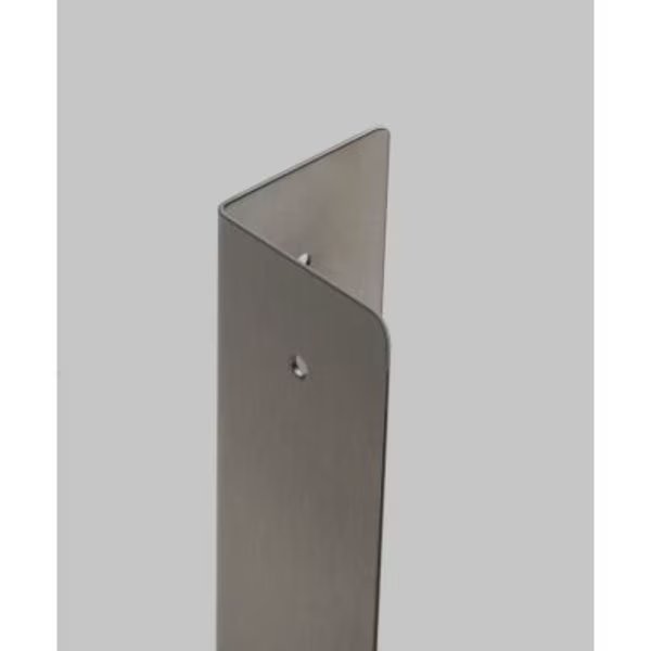 Western Fabricating 90¬∞ SS Corner Guard, 16 Ga., Drilled Holes, Rd. Corners, 48"Lx2"Wx2"H, Western Fabricating Llc, Mfr#: 20204816_90-degree_round-corner_holes