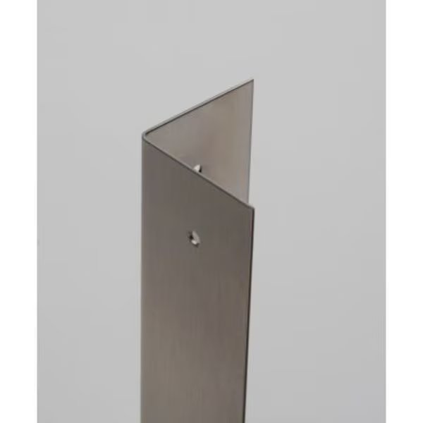 Western Fabricating 90¬∞ SS Corner Guard, 16 Ga., Drilled Holes, Sq. Corners, 48"Lx3"Wx3"H, Western Fabricating Llc, Mfr#: 30304816_90-degree_square-corner_holes