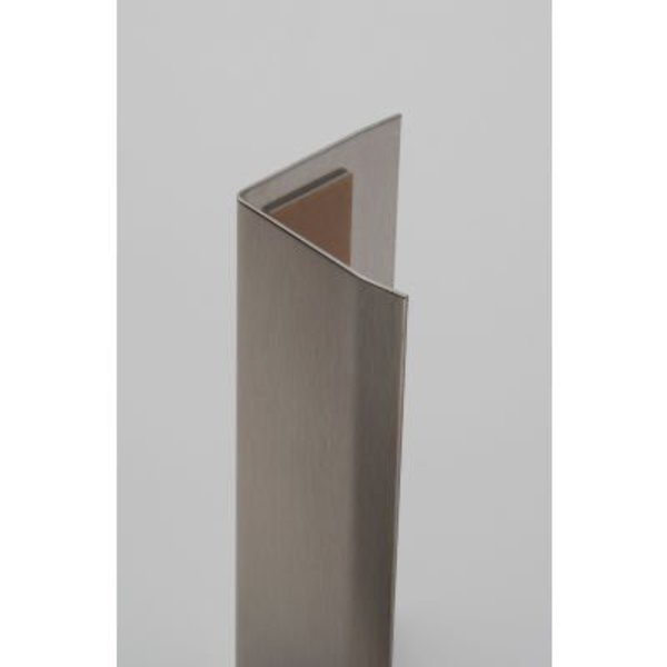 Western Fabricating 90¬∞ SS Corner Guard, 16 Ga, 3M Tape, 3/8" Wings, Sq Corners, 48"x3.5"x3.5H, Western Fabricating Llc, Mfr#: 35354816_90-degree_square-corner_tape_w