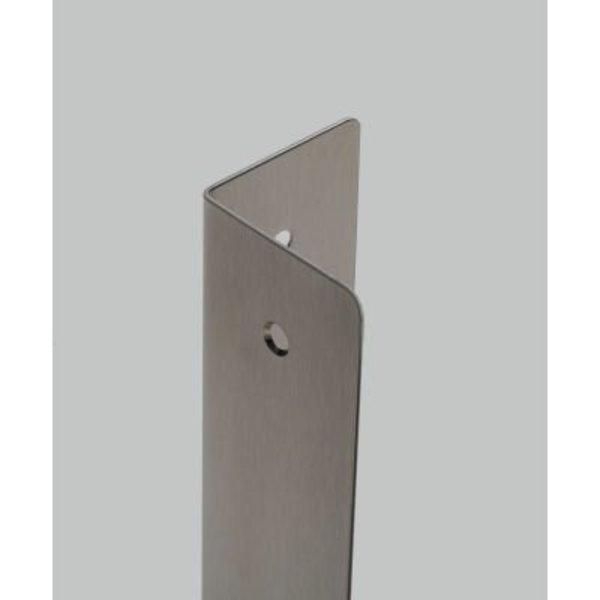 Western Fabricating 90¬∞ SS Corner Guard, 16 Ga., Counter Sunk Holes, Rd. Corners, 60"Lx4"Wx4"H, Western Fabricating Llc, Mfr#: 40406016_90-degree_round-corner_sunk-ho