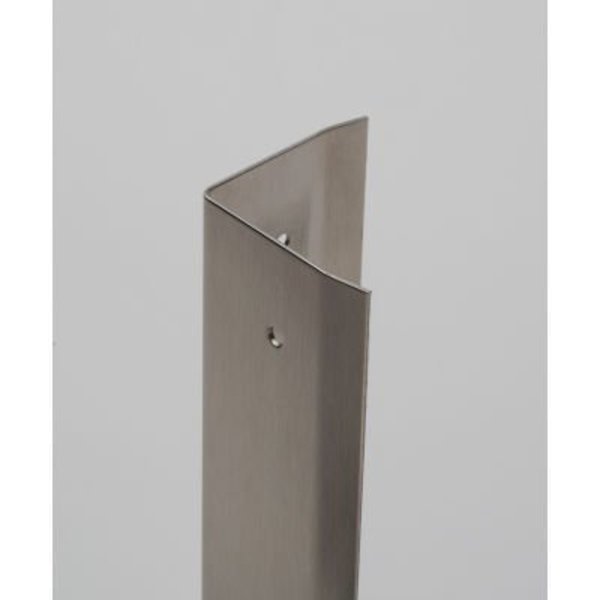 Western Fabricating 90¬∞ SS Corner Guard, 16 Ga, Drilled Holes, Sq Corners, 48"Lx4-1/2"Wx4-1/2"H, Western Fabricating Llc, Mfr#: 45454816_90-degree_square-corner_holes_