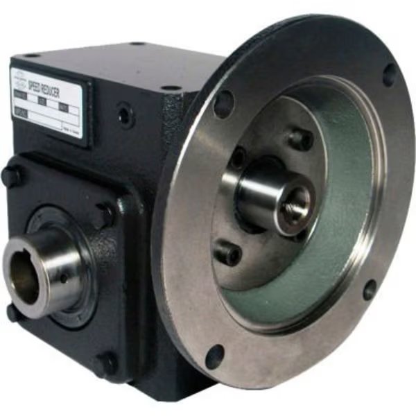 Worldwide HdRF133-60/1-H-56C Cast Iron Right Angle Worm Gear Reducer 50:1 Ratio 56C Frame, Worldwide Electric, Mfr#: HdRF133-60/1-H-56C