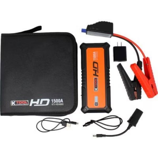 K-Tool International Compact Jump Starter 1500 Amp 12-Volt 24000Mah, Integrated Supply Network, Mfr#: HD4903