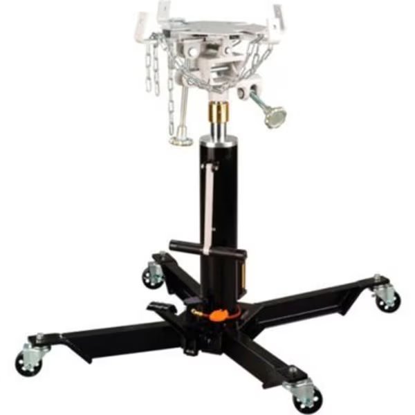 Omega 1000 Pound 2-Stage Telescoping Air/Lever Actuated Hydraulic Transmission Jack, Integrated Supply Network, Mfr#: 41001