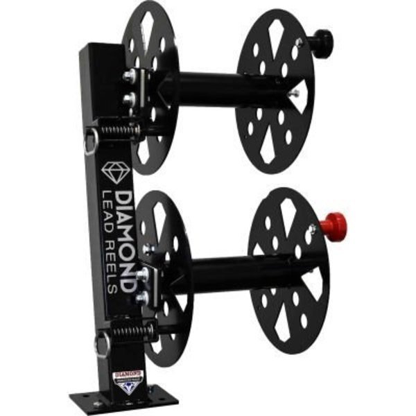 Diamond Lead Reels„¢ Welding Cable Lead Reel Fixed Base Double, Powerweld Inc, Mfr#: FBD10BLK