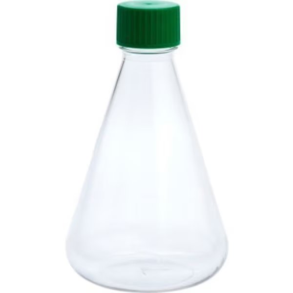 CELLTREAT® 1000mL Erlenmeyer Flask, Solid Cap, Plain Bottom, PETG, Sterile, Celltreat, Mfr#: 229812