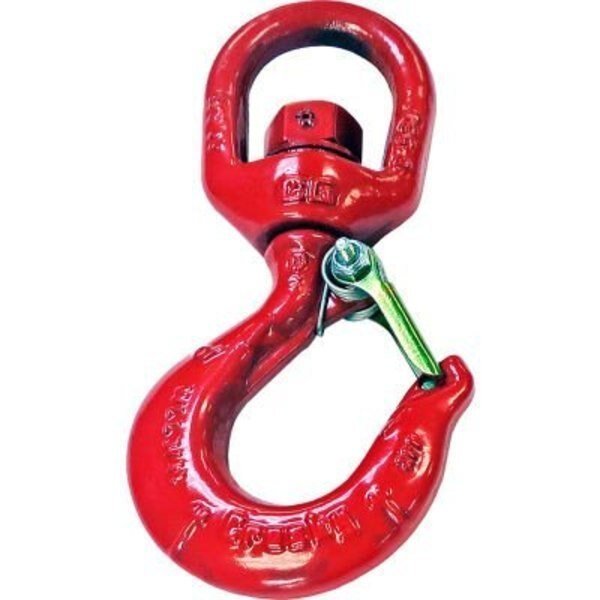 Crosby L-322CN Carbon Hook Swivel w/Latch, 1T WLL, Mazzella, Mfr#: 1048612