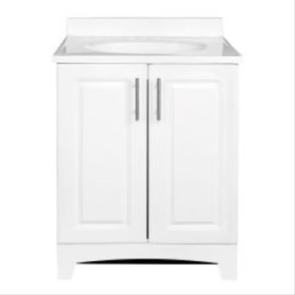 24 WHT Combo Vanity, Royal Cabinets, Mfr#: 80-8101-0-1195