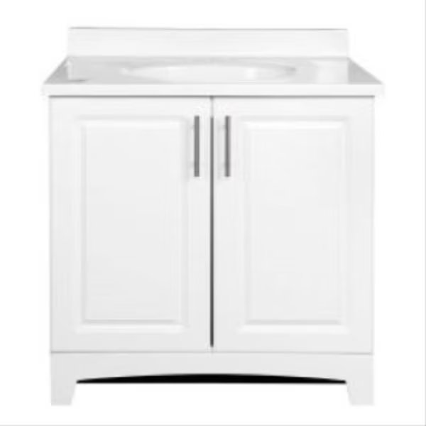 30 WHT Combo Vanity, Royal Cabinets, Mfr#: 80-8101-0-1196