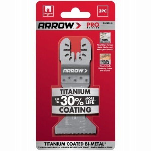 3PC 134 Titan Blade, Arrow Fastener, Mfr#: OSC204-3