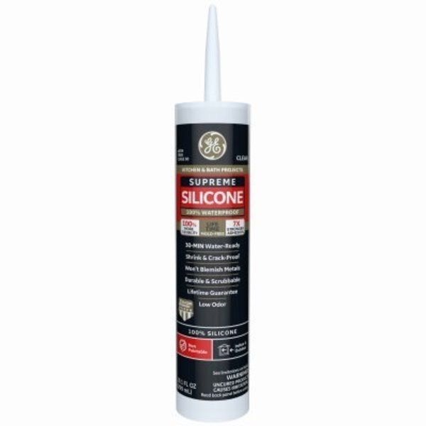 101OZ CLR Suprem Caulk, Henkel Ge Products, Mfr#: 2709109