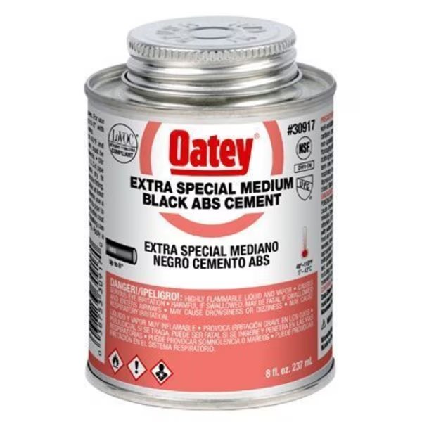 8OZ BLK MED ABS Cement, Oatey, Mfr#: 30917