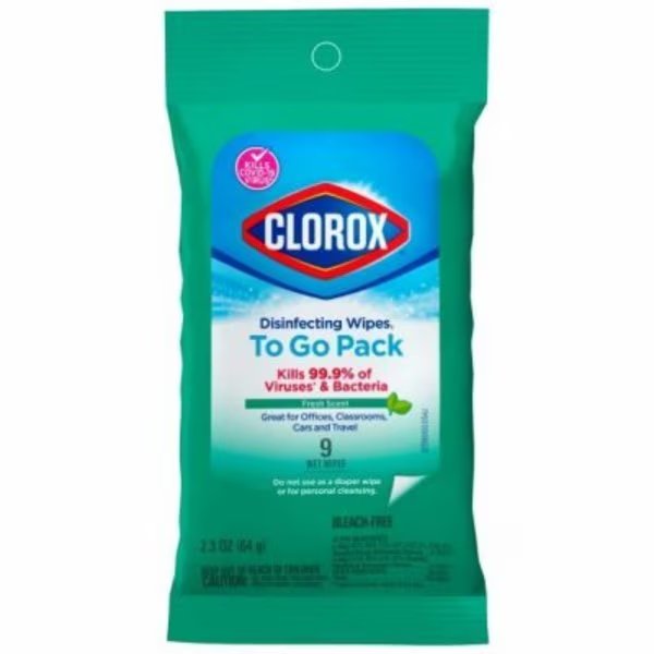 9CT Clorox Wipes To Go, Clorox, Mfr#: 60133