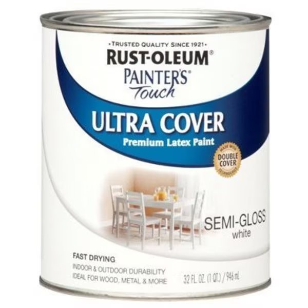 QT WHT SG LTX Paint, Rust-Oleum, Mfr#: 1993-502
